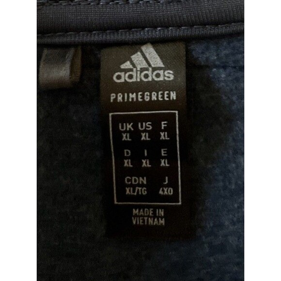 Adidas Men's XL Primegreen Navy 1/4 Zip Golf Pullover Sweatshirt - Picture 2 of 3